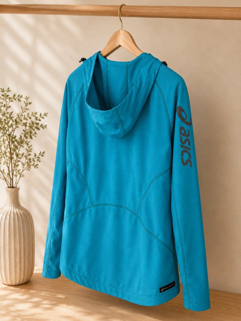 NWT ASICS Motion Protect Softshell Hooded Running Jacket Blue Women's Medium - Picture 5 of 5